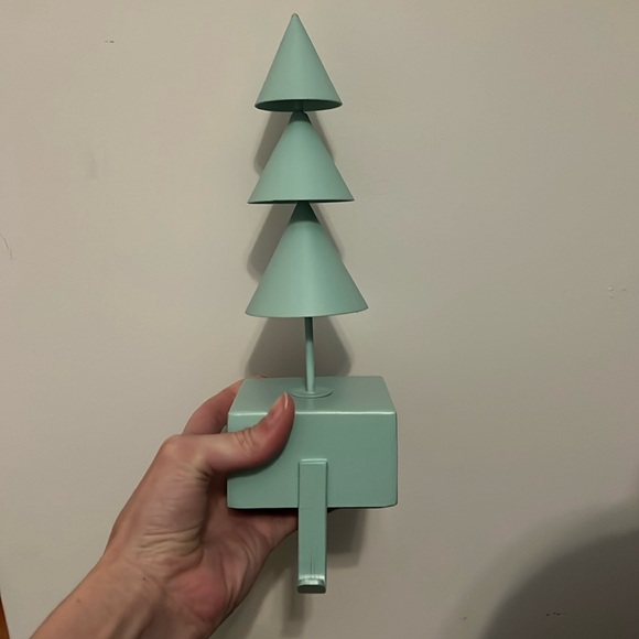 Gorgeous! Super Heavy “West Elm” Mint Green Tree Stocking Holder! - Picture 4 of 16